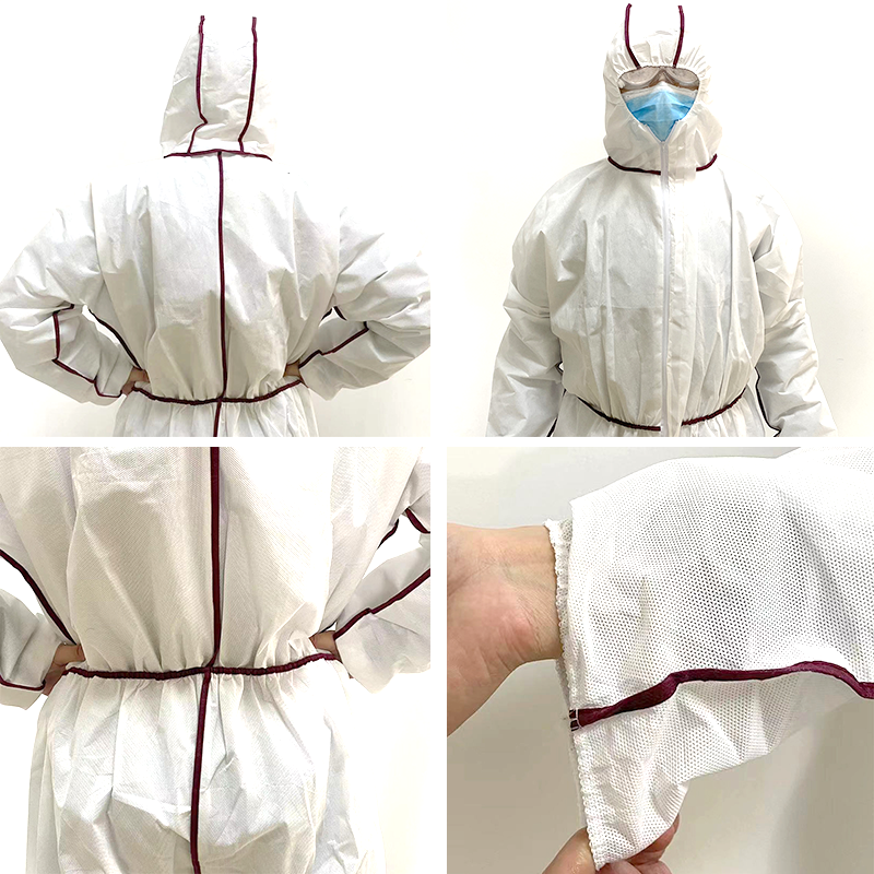 Disposable Sms Bounded Seam Type 5/6 Coverall Asbestos Breathable