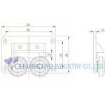 Lift Safety Parts , Roller Guide Shoe GYH80, Elevator Safety Parts , Roller Dia