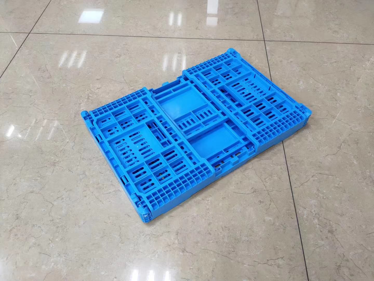 Collapsible Agriculture Fruit And Vegetable Plastic Crates Mesh Style