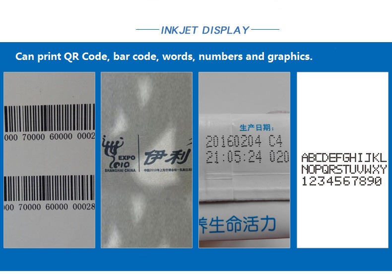 High Safety Level Inkjet Printer for Date Coding Needs on Handheld Plastic Metal