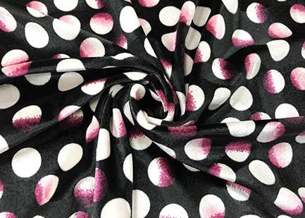 220GSM 94 Polyester 6 Spandex Warp Printed Knit Fabric Velboa For Lady'S Dress
