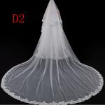 Long drag lace veil, Europe and the United States pure white bud silk yarn,