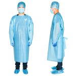 Waterproof CPE Isolation Gown , Blue Non Medical Apron Waterproof