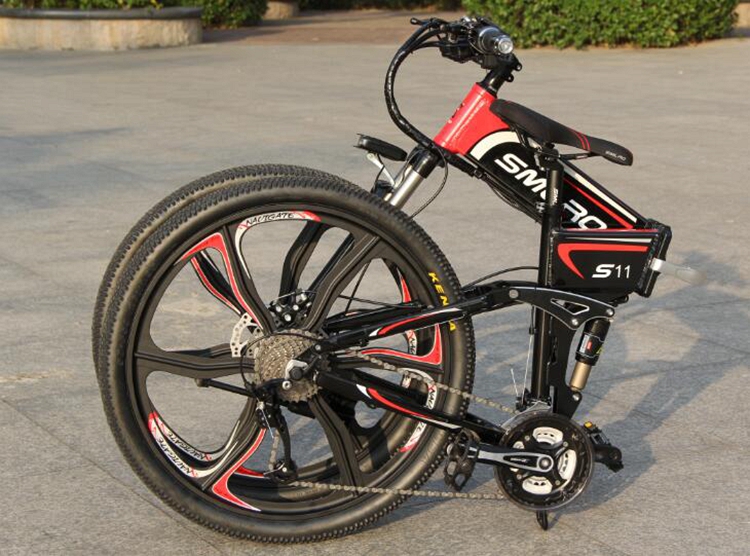 0.5KW 26 Inch Folding Electric Bike With Shimano Gear Multifunctional