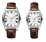 Waterproof 3ATM Romantic Couple Leather 22cm Couple Wrist Watch For Lovers