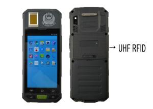 China Rugged Android Handheld RFID Reader , Smartphone RFID Reader 5.0 Inch BH88 on sale