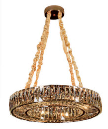 Custom Smokey Gray Modern Crystal Chandelier Energy Saving