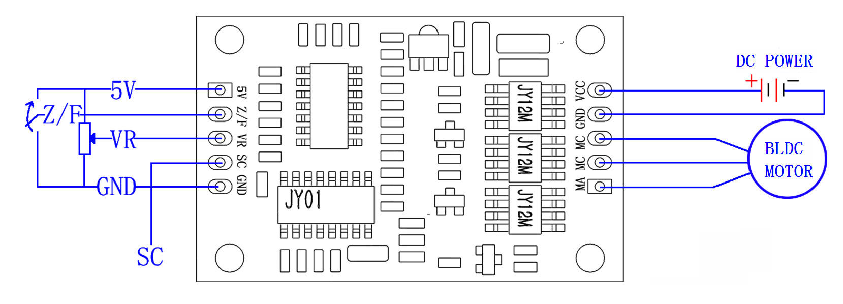 Arduino BLDC Motor Driver 12-24V DC 2A Current Speed Pulse Signal Output Motor control board