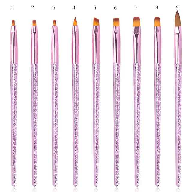 Nail Painting Brush Plastic Handle UV Gel Nail Scrubbing Brush With Nylon Hair