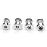 Silver Aluminum Alloy 16 20 Tooth 2GT Timing Belt Pulley Width 10mm