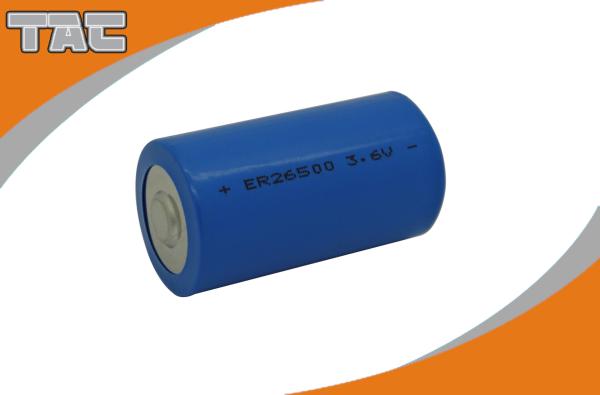 LiSOCl2 Battery ER26500 ER 3.6V 9000mAh with Stable Operation Voltage