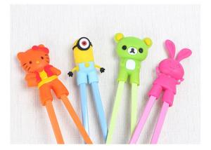 Wholesale Reusable Silicone Kitchen Gadgets Cute Cartoon Children'S Training Chopsticks from china suppliers
