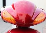 Anti Skid Tire Gas Motor Scooter , Gas Mopeds For Adults Red Plastic Body