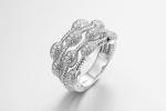 Small Valuable Gifts 925 Sterling Silver CZ Rings A Strong Bond Between Lovers