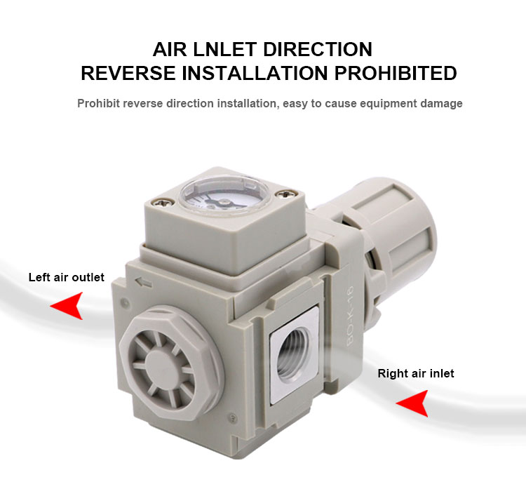 Compressor Air Pressure Regulator Parts With Air Control Pressure Gauge 1.5 MPa