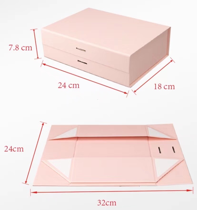 Custom Print Clamshell Magnetic Kraft Gift Box Book Shaped Chocolate Box 23*17*7cm