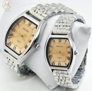 Wholesale Elegant Analog Quartz Stylish Couple Watch With Stainless Steel Case And Buckle Strap from china suppliers