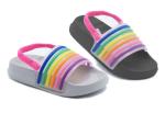 Summer Beach Rainbow Bling Kids Eva Sandals Plastic PVC Strip