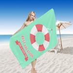 Digital Printed Quick Dry Beach Towel , Travel Beach Towel Promotional Large