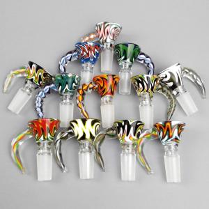 Wholesale Colorful Glass Bongs Accessories Wax Slide Bowl Piece 14mm customized design from china suppliers