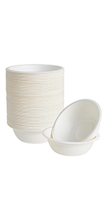 5 Compartment Plates, 125 Pack Disposable Paper Plates, Biodegradable Sugarcane Plates, Eco-Friendly School