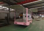 Mobile Food Selling Ice Cream Food Truck 4x2 Pink Color ISO Certification