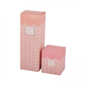 China 350G Art Paper Perfume Packing Box Pink Color With Hot Foil Stamping on sale