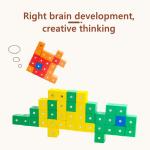 Educational Square Cube Rainbow Magnetic Blocks 10pc 2X2X2cm Wooden