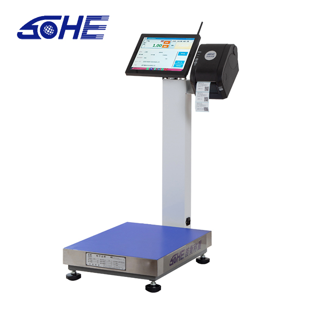 Precision Intelligent Printing Weighing Scale with Android System and LED LCD Display