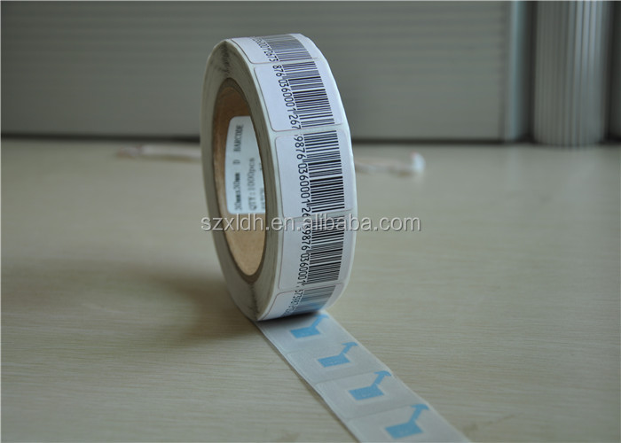 EAS Paper Label, EAS RF security soft label sticker, 8.2Mhz 4*4 anti theft