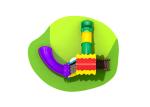 Multi Color Kids Plastic Playground Equipment Preschool Playground Toys TQ-QS009