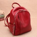 2017 The New Female Cowhide Leather Backpack Lovely Fashion Leisure Travel Bag