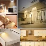 Motion Sensing Wardrobe Lights, Under Cabinet Lightening, Portable 12 LED