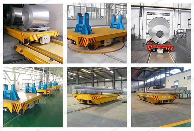 Bay to Bay Painting Room Transporter 50 Ton Rail Transfer Cart in Workshop