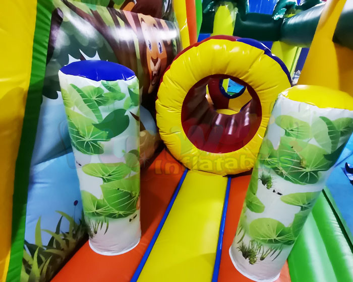 ROHS Plato 1000D Inflatable Bounce Houses For Adult Children