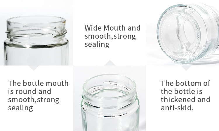 Cheap Price 180ml 280ml 380ml 500m Frasco De Vidrio Food Storage Mini Jar with Lids