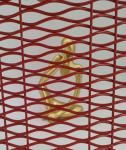 Iso9001 Architectural Woven Metal Mesh Red Decorative For Room Divider