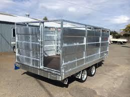 Wholesale Utility 8x5 Tandem Trailer With Cage , Cattle Stock Trailers Heavy Duty from china suppliers