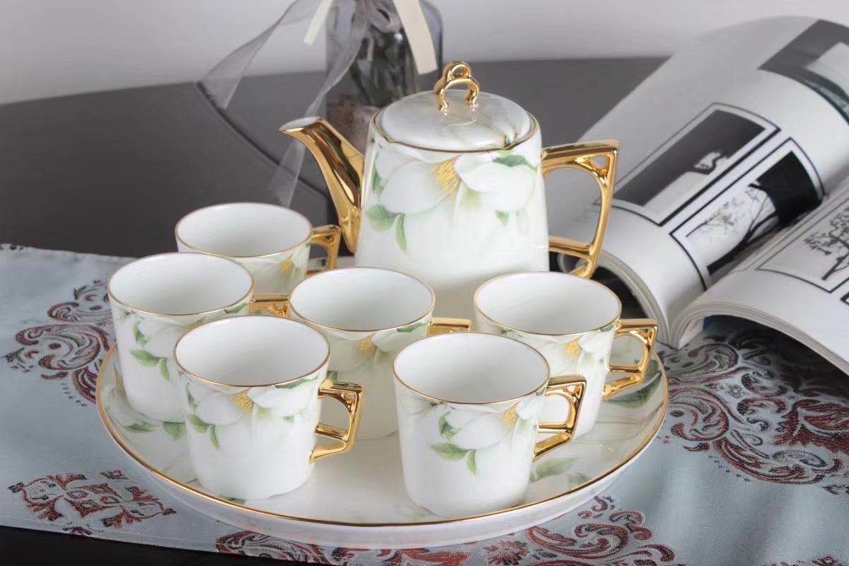 24K Bone China Coffee Cup Sets