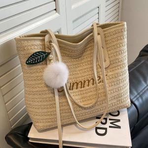Wholesale Bag New Beach Bag Fashion Net Red Tote Bag Women'S Large Capacity Single Shoulder Big Bag Straw Woven Bag from china suppliers