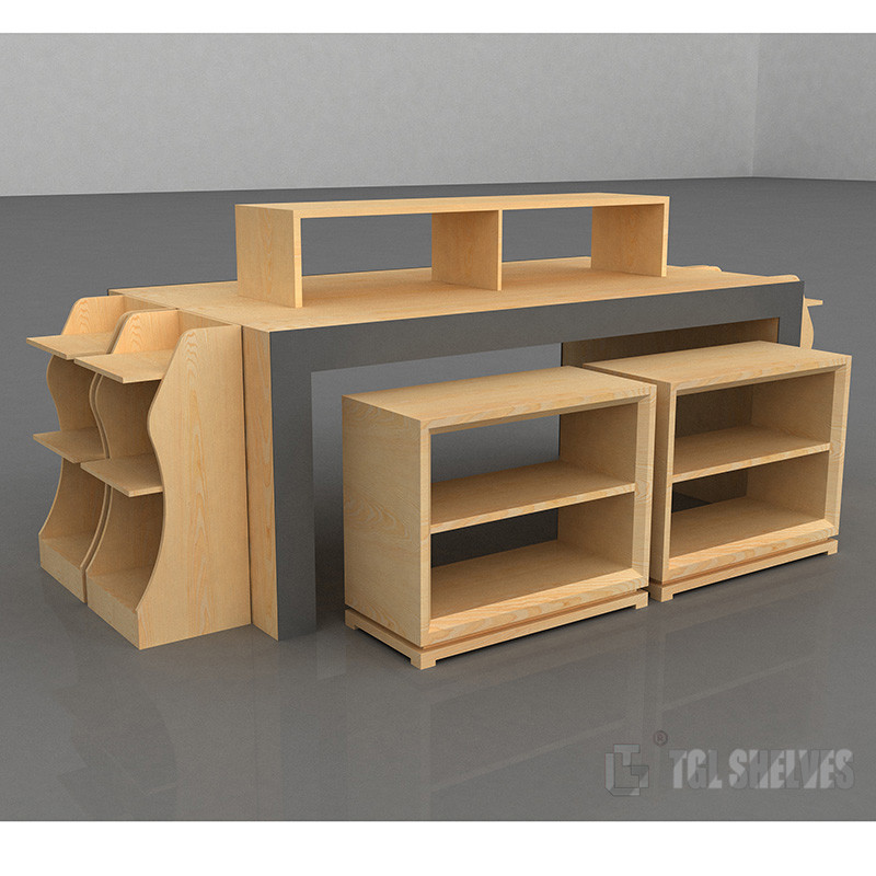 Wooden Miniso Display Rack 50-55Kg Per Layer Capacity wood Material
