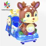 Squirrel Coin Operated Motorcycle Ride , Bilingual kiddie ride vending machine