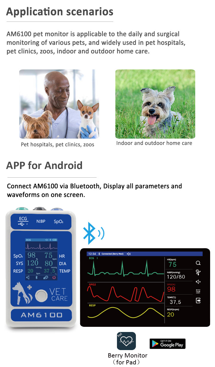 Veterinary Monitor best price in China Multi-parameter Veterinary Monitor Multiparameter Monitor Veterinary