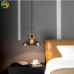 Round Decoration Modern Amber Glass Pendant Light LED 85V - 265V