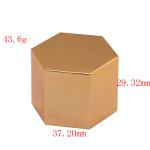 Hexagonal Gold Perfume Magnetic Cap , Metal Bottle Tops For 3D Drawing