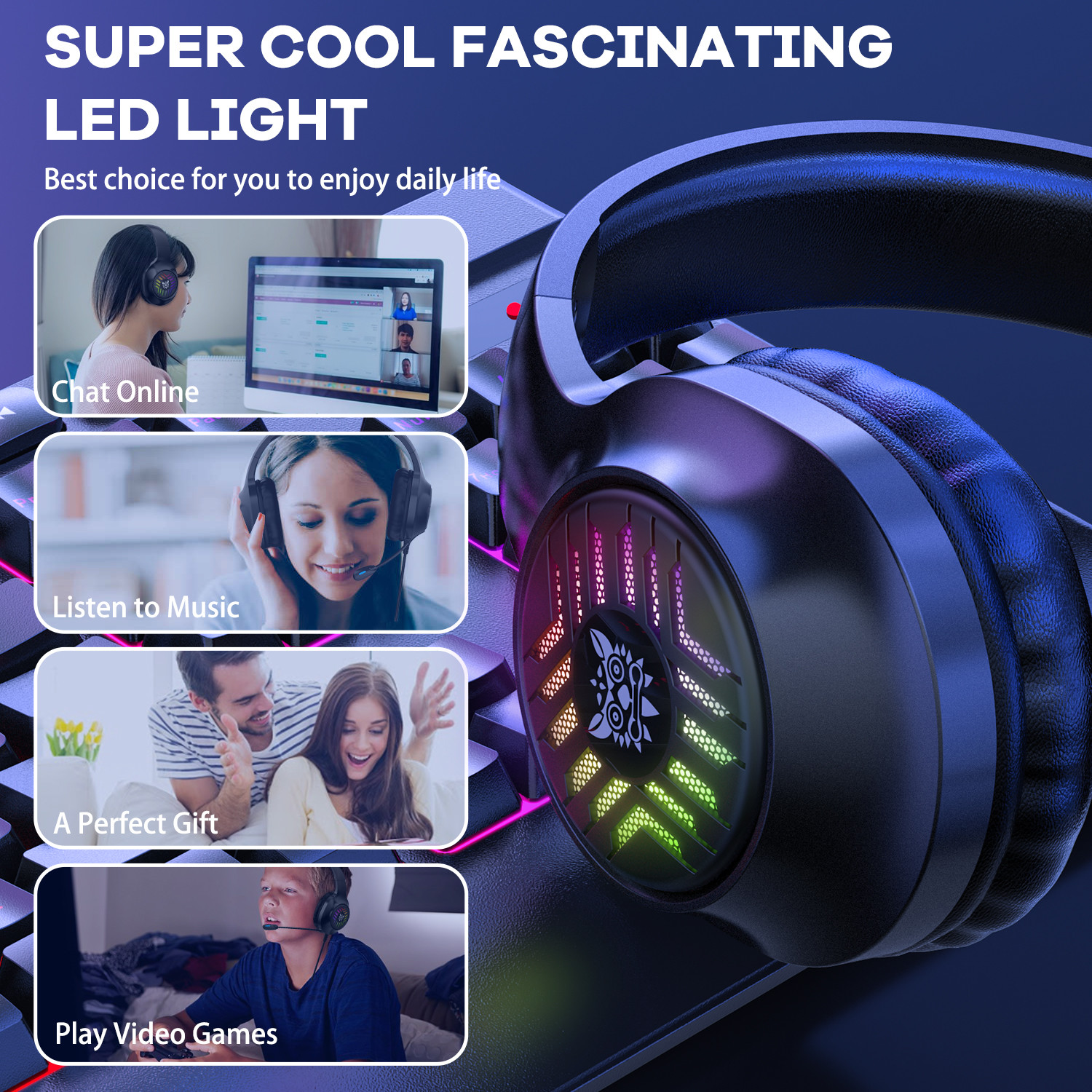 Ipx-5 3.5mm 4Pin Wired Game Headphone 100mA With Mic