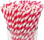 Good Striped 8.25" Bamboo Disposable Paper Straws