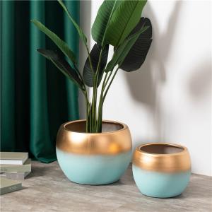 Wholesale High Quality Wedding Decorative Ornaments Indoor Succulent Plant Pots Round Porcelain Flower Pot Molds from china suppliers