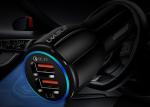 Aluminum alloy 6A 18W Dual USB Ports QC 3.0 Car Charger