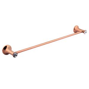 Wholesale Zinc Alloy and Crystal Bathroom Accessory Single Towel Bar Plate Rose Gold from china suppliers